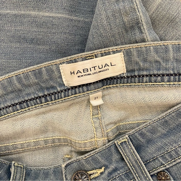 HABITUAL Light Wash Glory BOOTCUT JEANS, Celtic Cross on Pocket - Picture 6 of 14